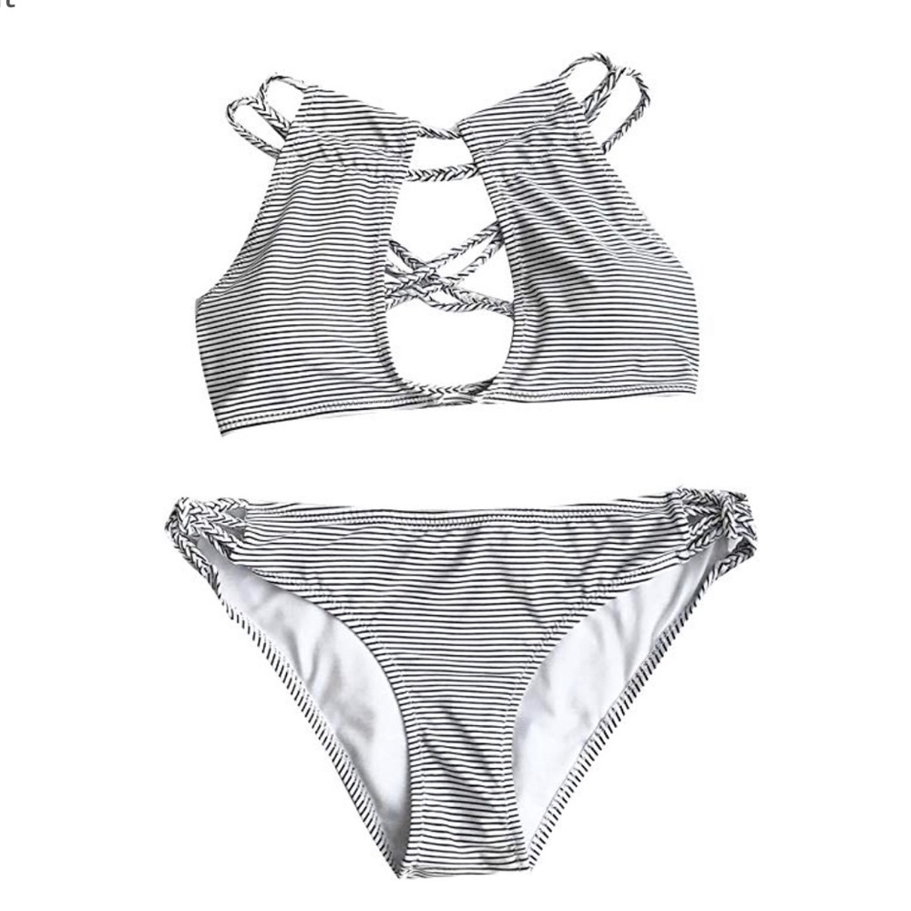Cupshe striped two piece swimsuit
